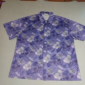 Colorado Rockies MLB Coca-Cola Purple Hawaiian Shirt Floral Dinger Mens XL